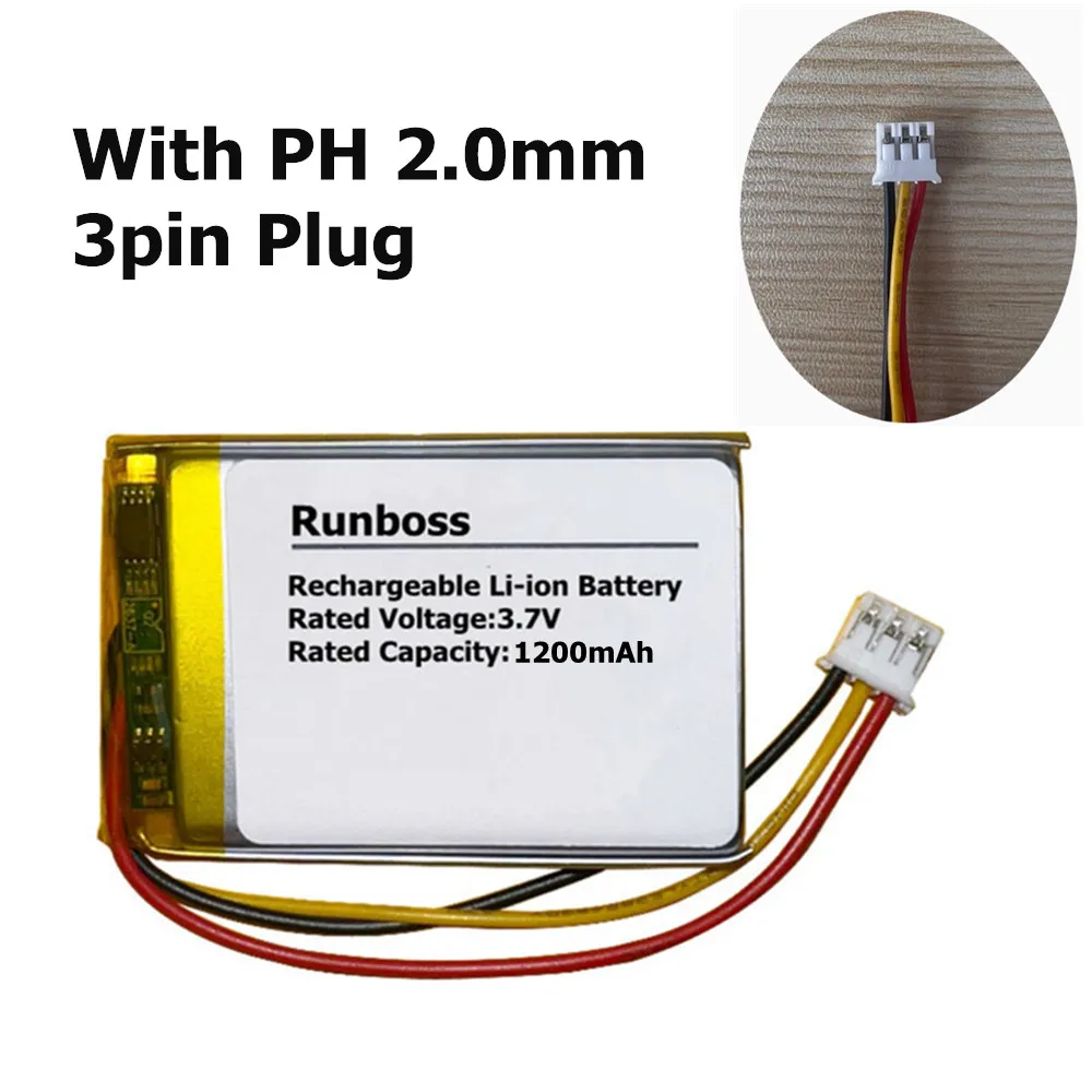 3.7V 1200mAh 603450 Lipo Polymer Battery for Corsair HS70, Corsair HS70 Pro Wireless Gaming Headset