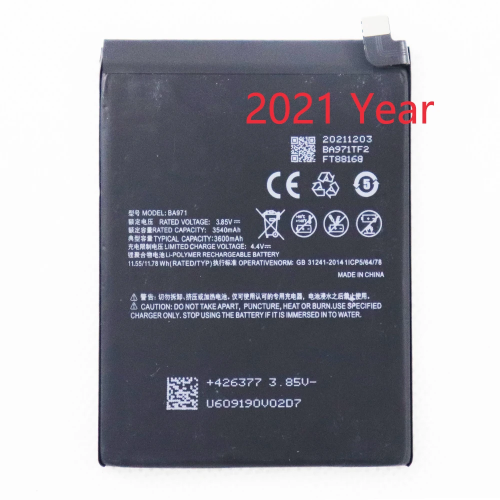 

2021 Year BA971 3600mAh Battery For Meizu 16s M971Q/C/Y Mobile Phone Bateria