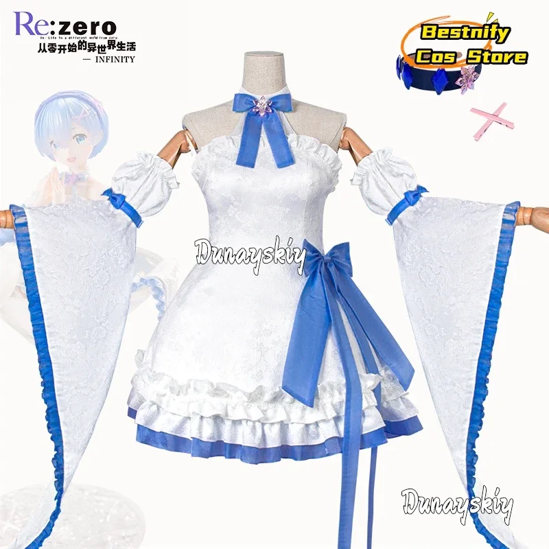 CosplayRem vestido de sirvienta Cosplay Anime Re: disfraz de la vida en un mundo diferente vestido Sexy de Lolita vestidos de mujer trajes de Anime peluca Pro