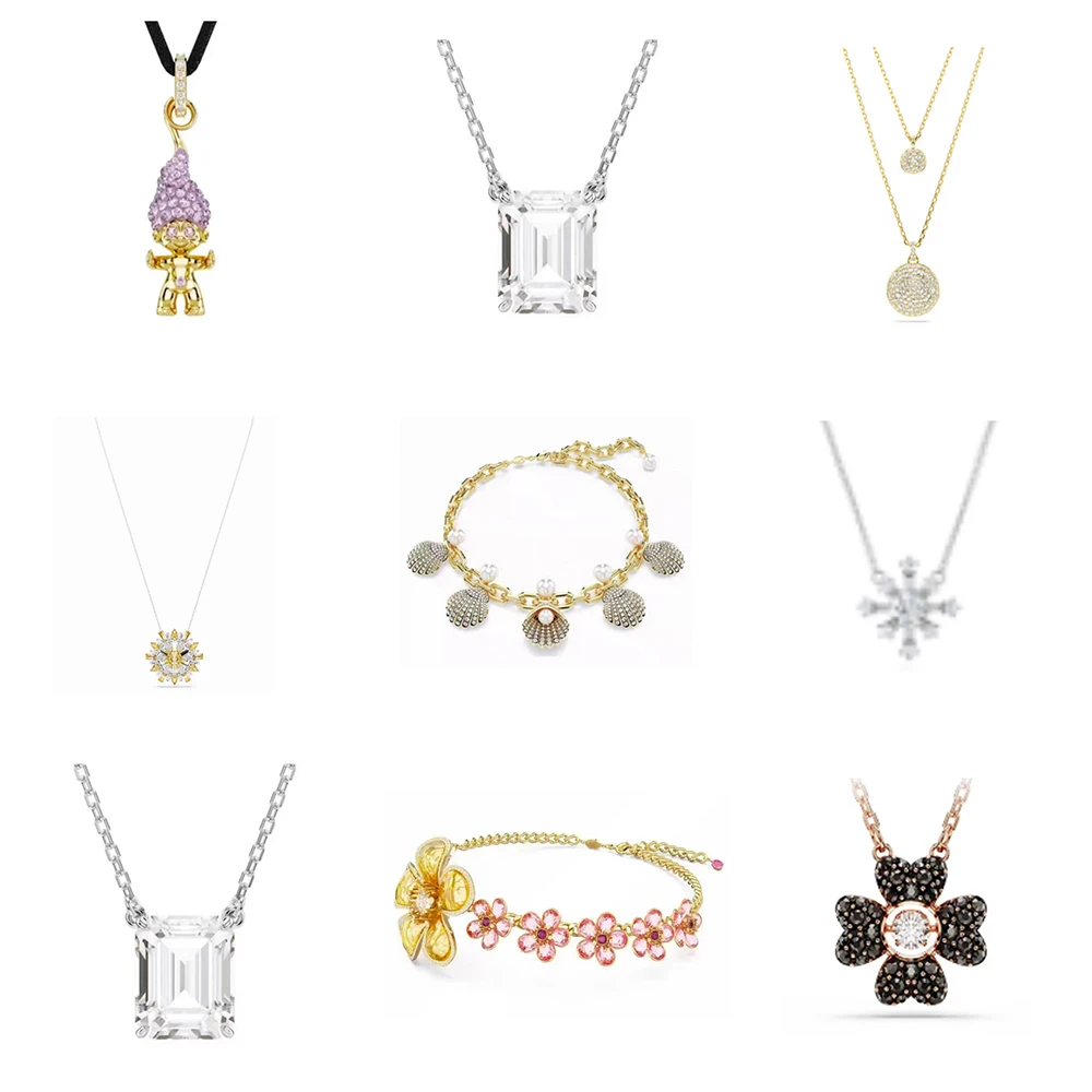 

Новый серебряный романтический кулон в виде снежинки, высококачественное золотое колье с бриллиантами, элитный аксессуар.
