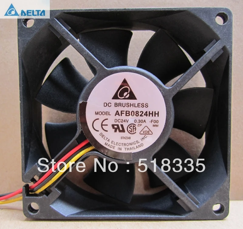 

Original for delta AFB0824HH 80MM 80*80*25MM 24V 0.30A 8025 8cm converter IPC Power Supply Fan