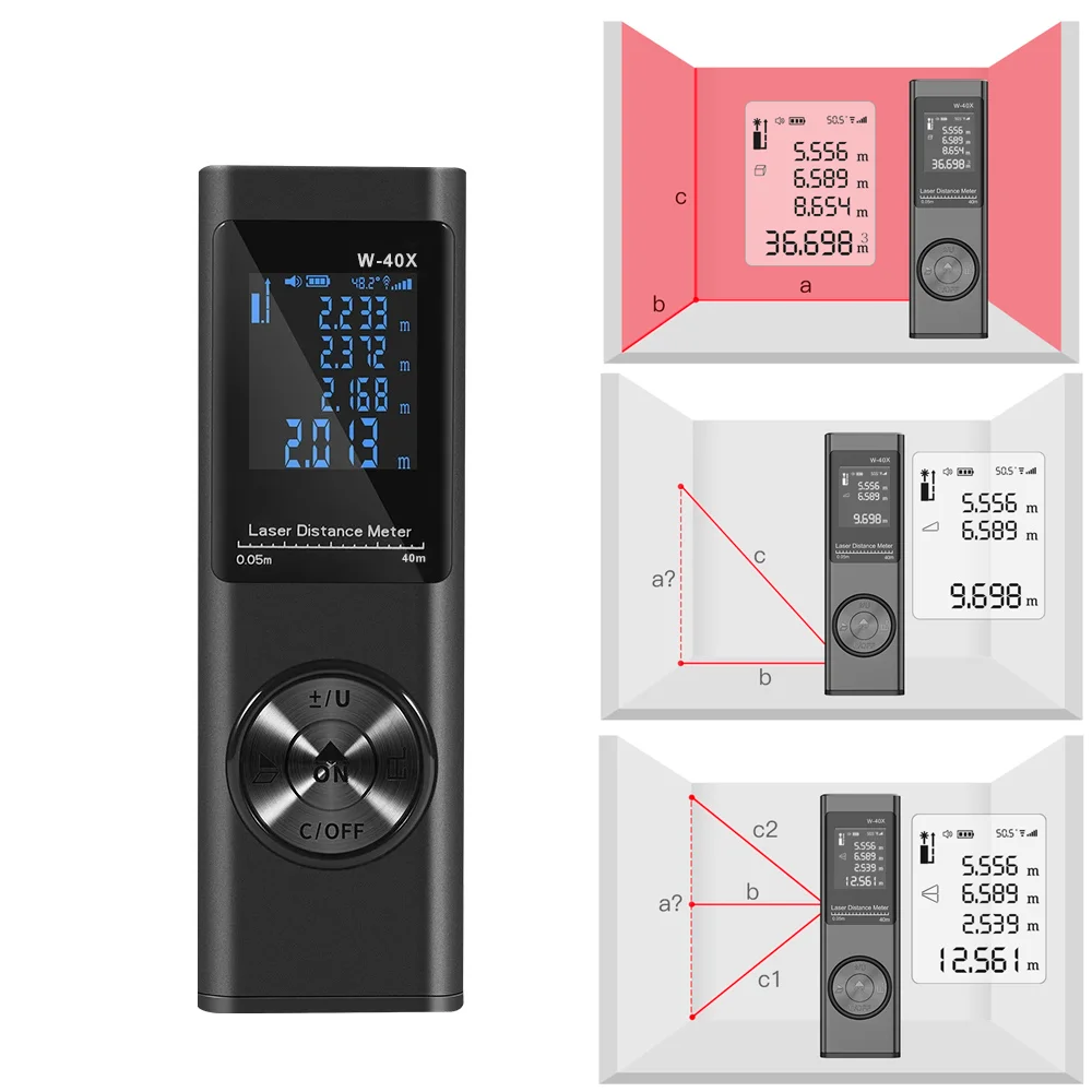 

Digital Laser Distance Meter 40M 60M 80M Portable Mini Telemeter Laser Rangefinder Rechargeable House Measure Device Ruler