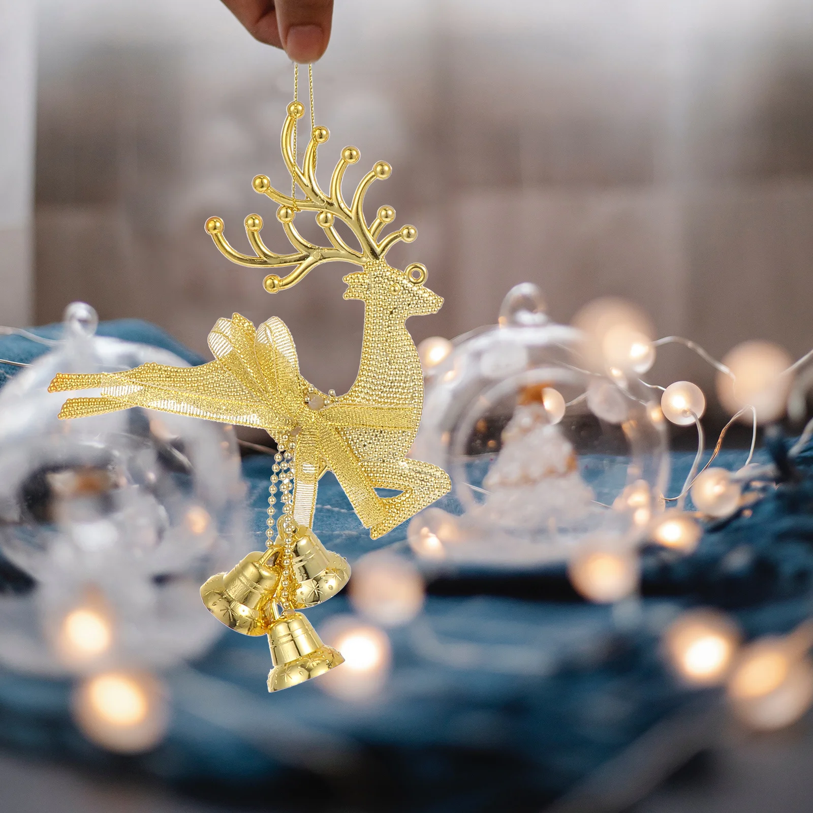 

8Pcs Small Bell Decor Creative Christmas Tree Pendant Stylish Holiday Hanging Ornament for Xmas Party Home Garden Courtyard