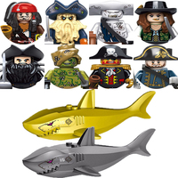 Factory Outlet!!! Ghost Zombie Sharks Captain Pirates The Caribbean Jack Sparrow Syrena Building Block Toys Bricks Gift For Kids