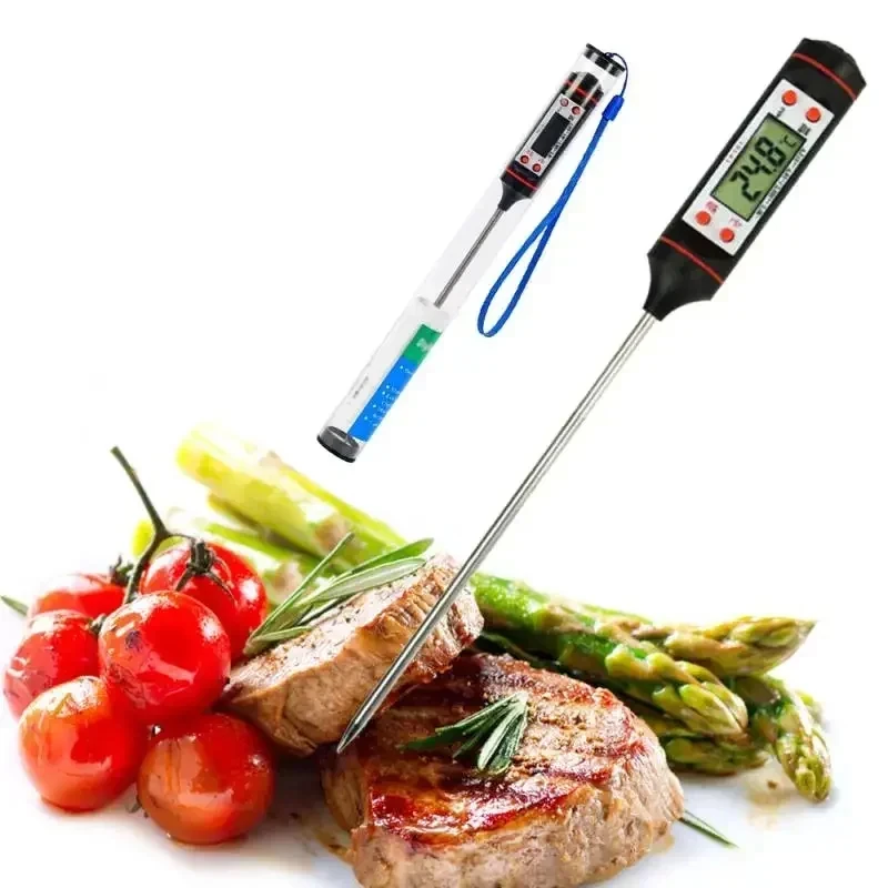 15/30/50cm Küche Lebensmittel digitales Thermometer lange Sonde Kochen Mahlzeiten Temperatur sensor Mondschein Flüssig ofen Thermo element Meter