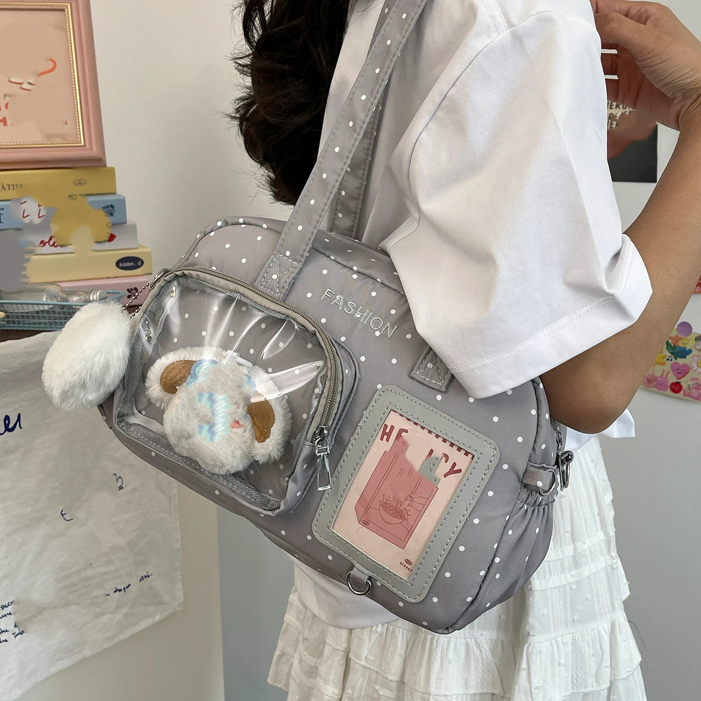 

New Preppy Style Sweet and Exquisite Ulzzang Ita Bag Harajuku Cute Shoulder Crossbody Bag Fashionable and Trendy Y2K Handbag