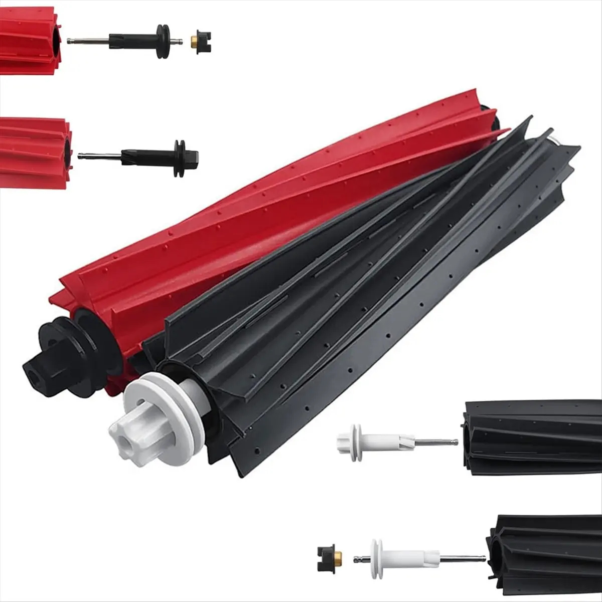 #32W Robots Vacuum Cleaer Dual Rubberized Main Roller Brushes,for roborock q8 accessories,(rubber)