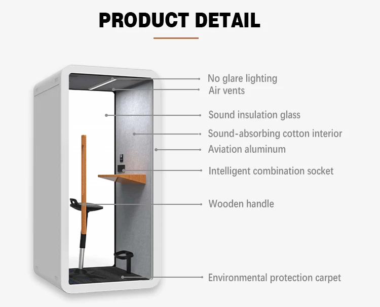 القرون المكتبية الصوتية الذكية، التصميم الحديث، المباني المكتبية، كشك الهاتف #4