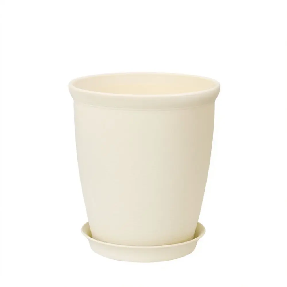 Modern Plastic Planter Ceramic Texture Flower Pot Tall Desktop Container For Indoor Plants Garden Cultivation