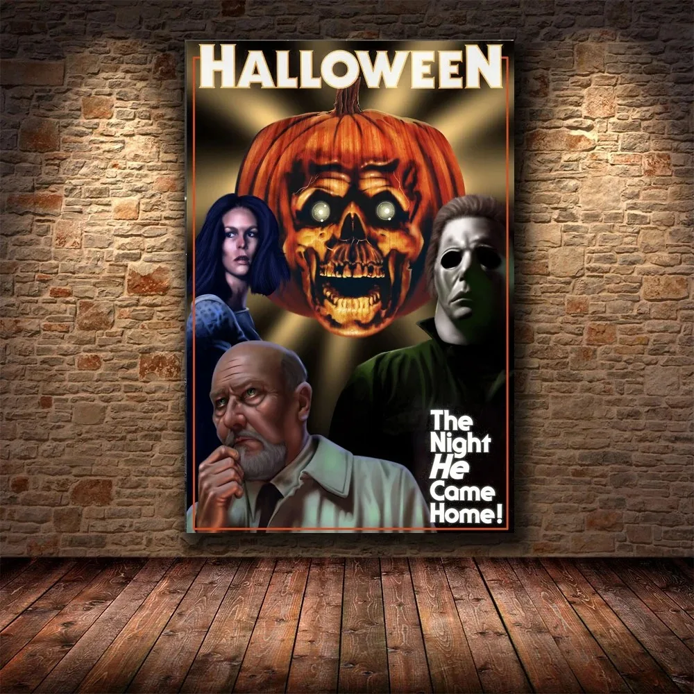 Classic Movie Film Halloween Horror Characters Poster Print Wall Art Happy Halloween Gift Decor Cover Home Decor HD Poster