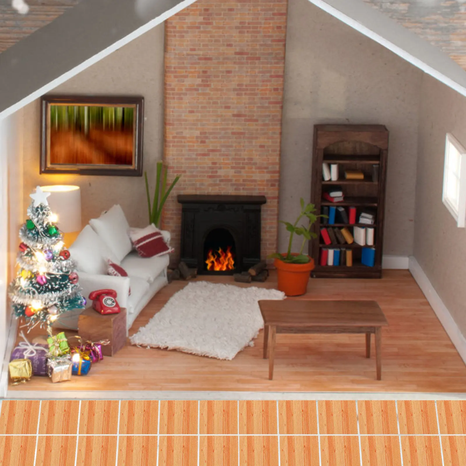 

18 шт. миниатюрных деревянных напольных плиток премиум-класса из натурального дерева для сказочных садов, DIY-сцен и реалистичных миниатюрных диорам