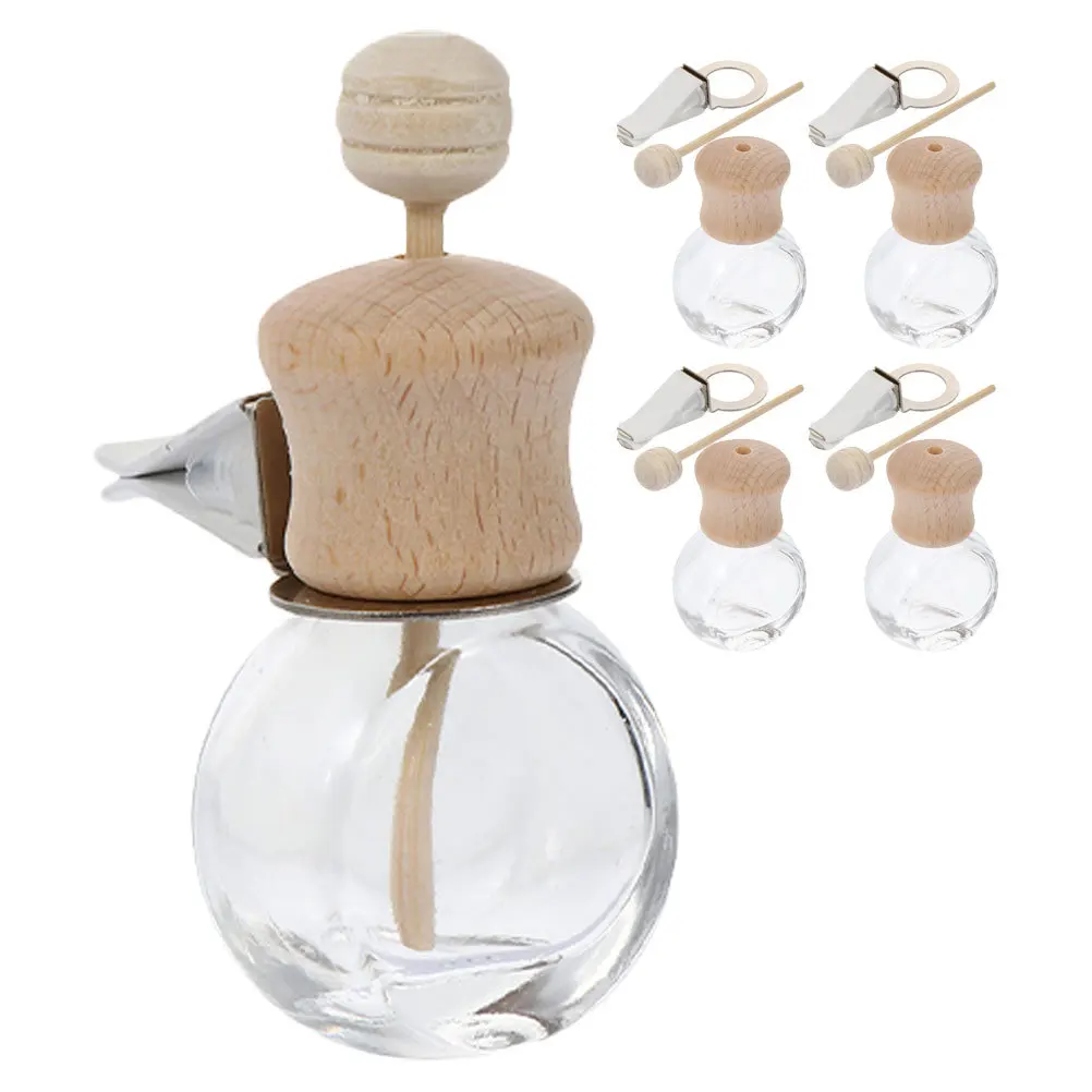 

5Pcs Car Diffuser Bottles Refillable Aromatherapy Oil Vent Clip Air Freshener Empty Perfume Dispenser for Pleasant Driving