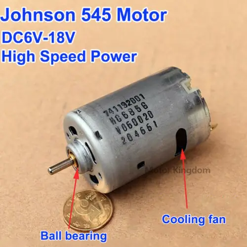 JOHNSON HC685G RS-545 Power Motor Front Ball Bearing Cooling Fan DC 12V 14.4V 18V 22300RPM High Speed For Electric Drill Tool