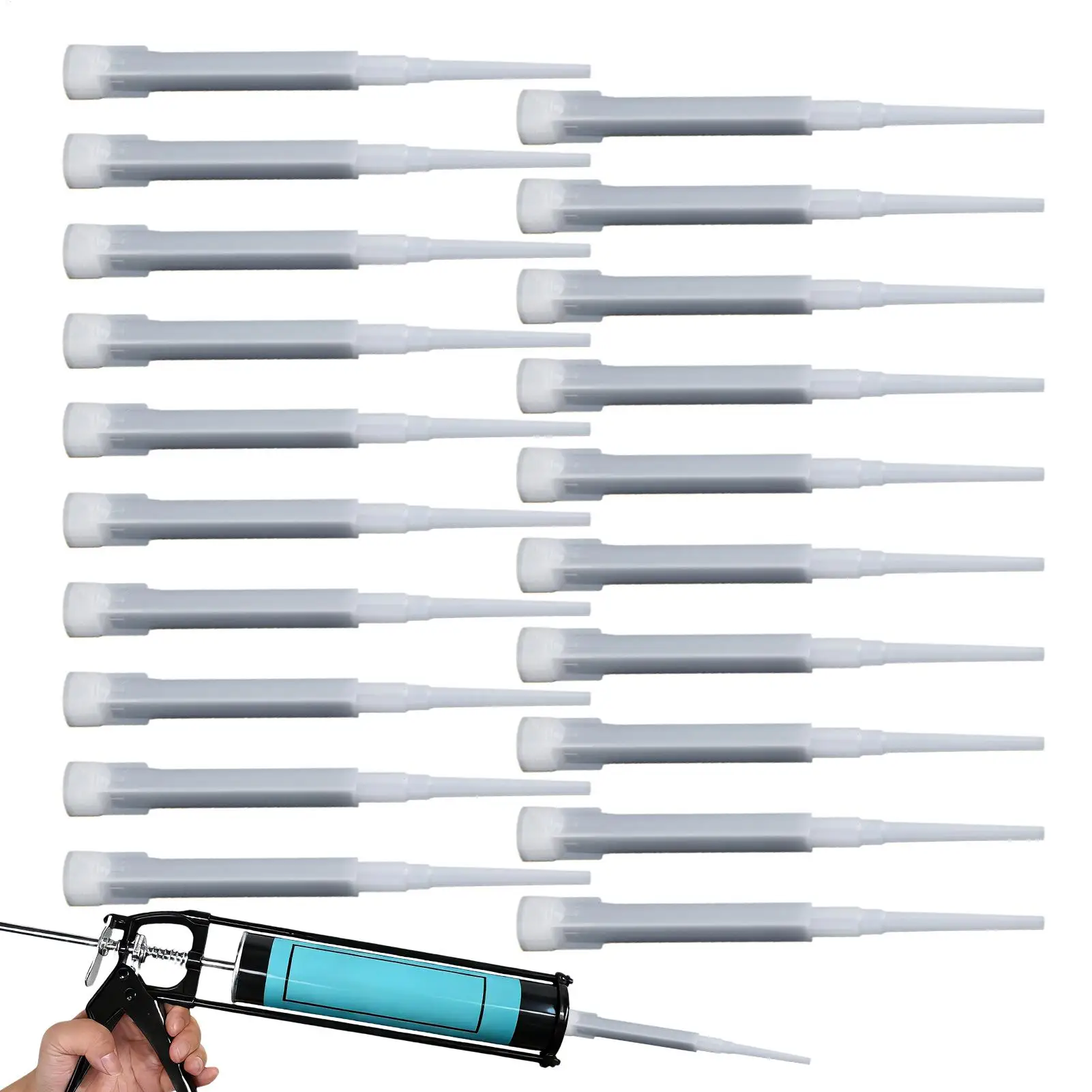 Adhesive Mixing Nozzle 20 Piece Resin Applicator Adhesive Mixing Nozzle For Building Structure Reinforcement Concrete Crack