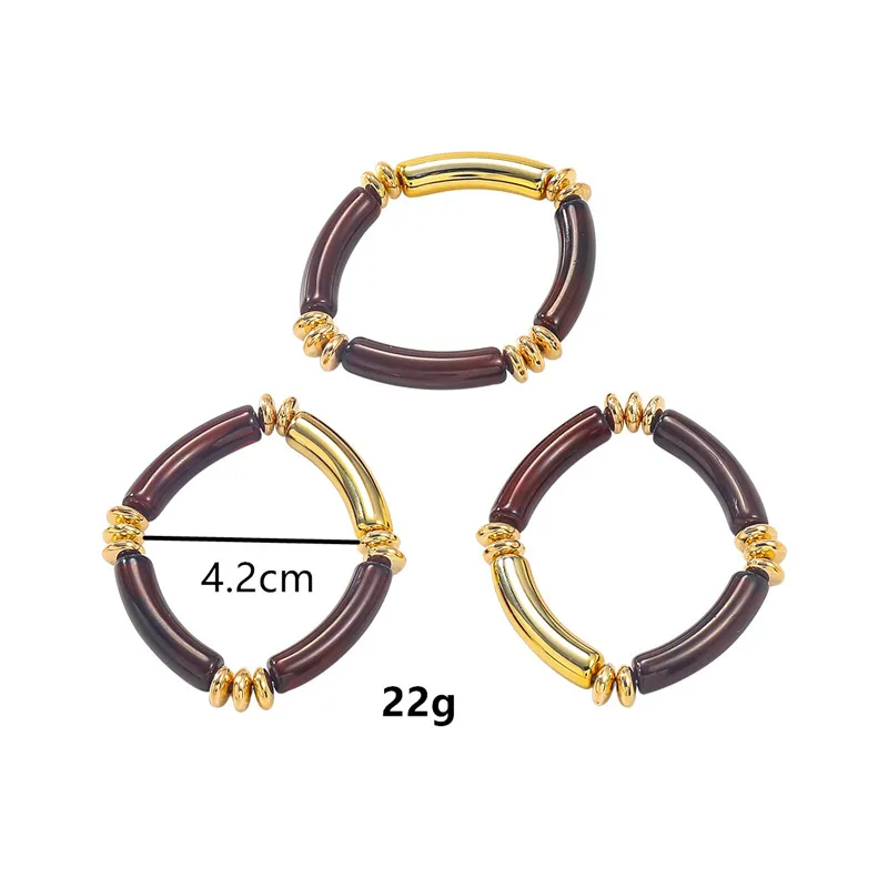 3Pcs/set New Geometric Vintage Bracelet Set for Women Bamboo Shaped Fashion Gold Color Mosquito Repellent Bracelet Jewelry Gift