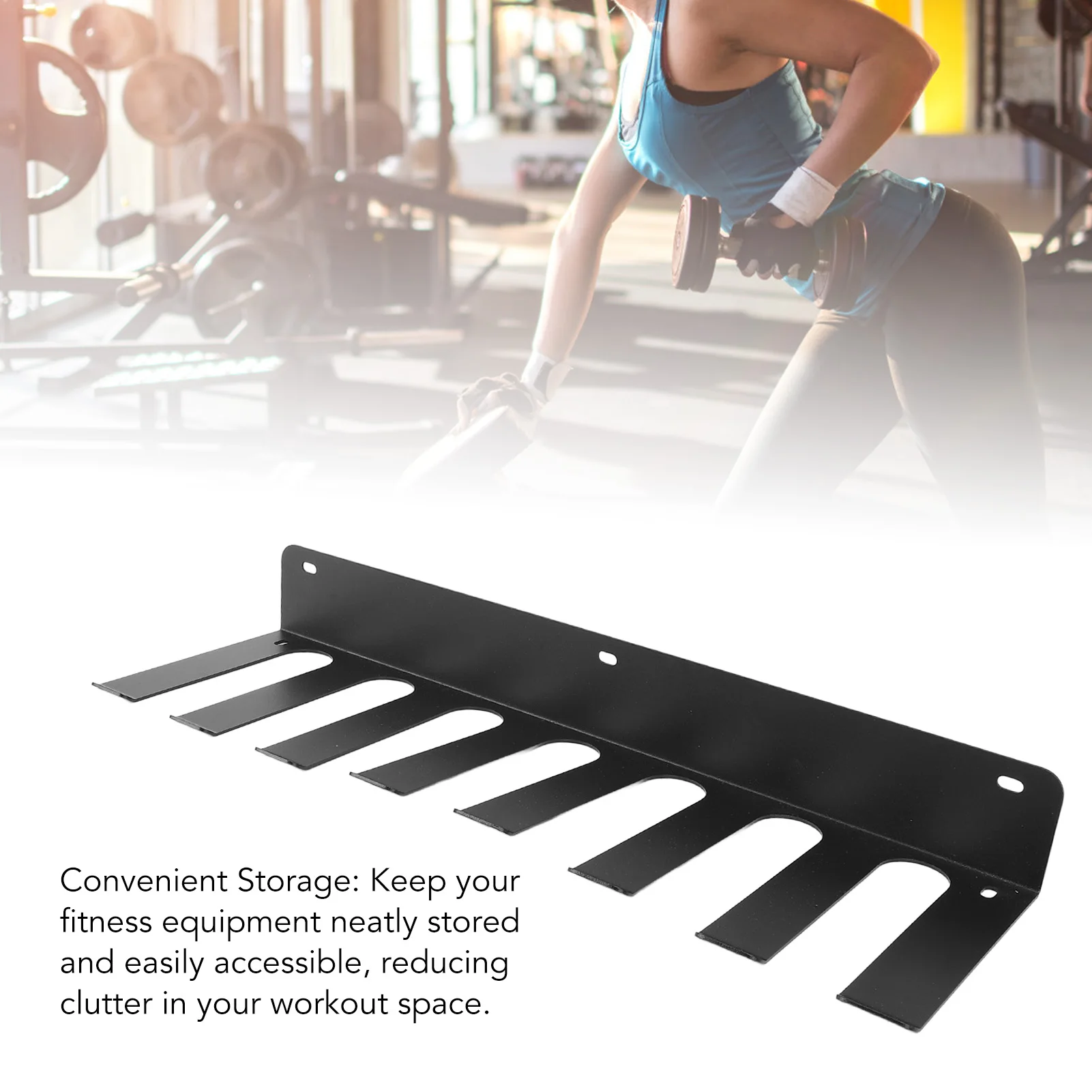

Gym Organizer Rack 8 Hook Versatile Gym Equipment Wall Rack Hanger for Exercise Bands Barbell Bars Rope Gym Organizer Rack