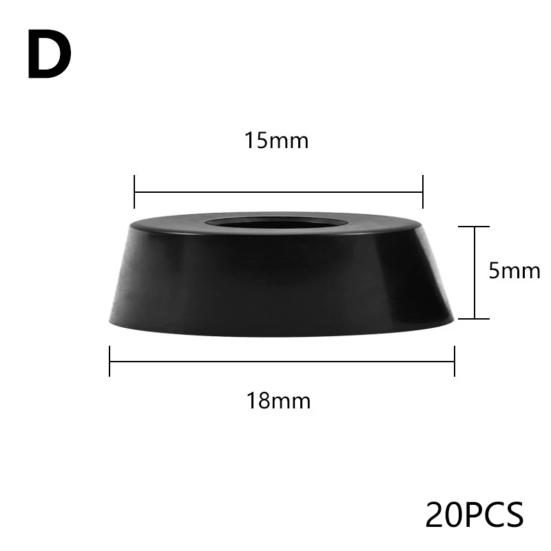 20pcs Speaker Cabinet Furniture Chair Table Box Conical Rubber Foot Pad stainless steel Stand Shock Absorber  Skid Resistance