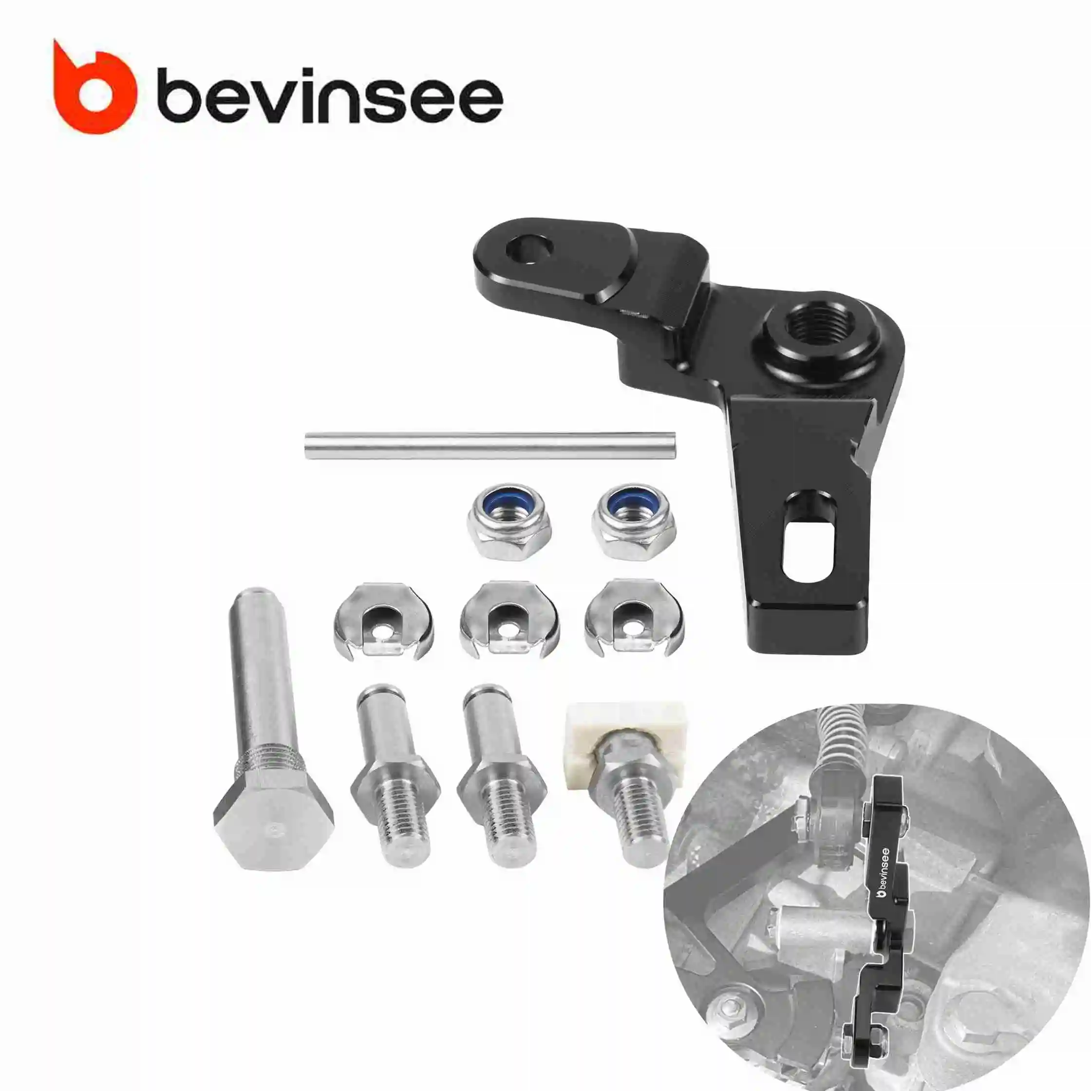 BEVINSEE 6-Speed Manual Short Shifter Relay Lever Kit For Audi A3 8V S3 TT For VW For Golf MK7/MK8/MK5/MK6 GTI R For Seat Leon