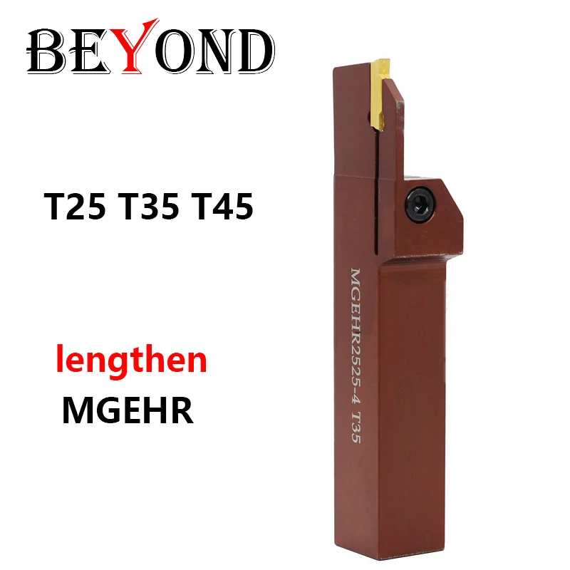 BEYOND MGEHR 1212 1616 2020 2525 T12 T20 T25 T35 T40 T45เครื่องกลึงโลหะ CNC ภายนอกเครื่องมือกลึงใช้ MGMN คาร์ไบด์แทรก