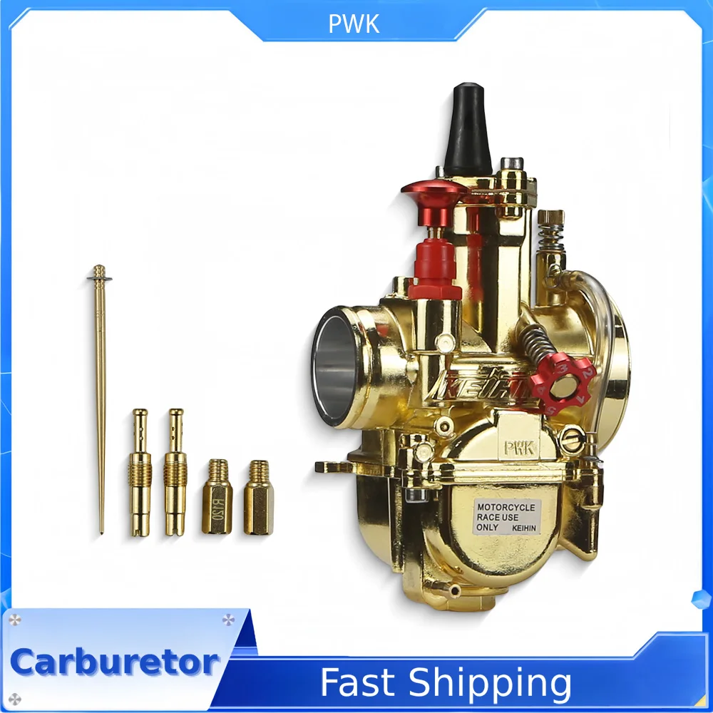 

Yellow Universal Modification Motorcycle Carburetor PWK 24mm 26mm 28mm 30mm 32mm 34mm With Power Jet Carb