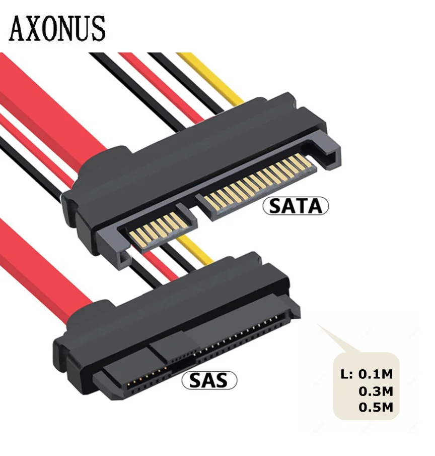 SFF - # 8482 SAS 29 Pin To SATA Hard Drive Board SATA Adapter 7+15P Extension Cable