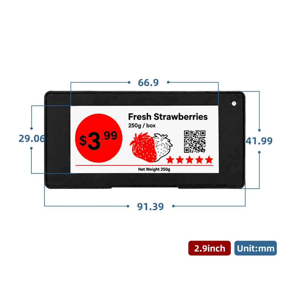 5pcs Price tag label 2.9 inch electronic price label digital price tags for Beauty Shop