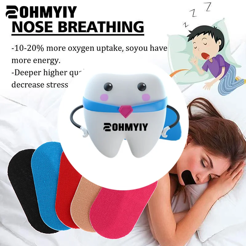 

20 Pcs Anti Snoring Sleep Mouth Tape Best Breathing Nasal Strips Medical Grade Improved Sleeping Snoring Relief