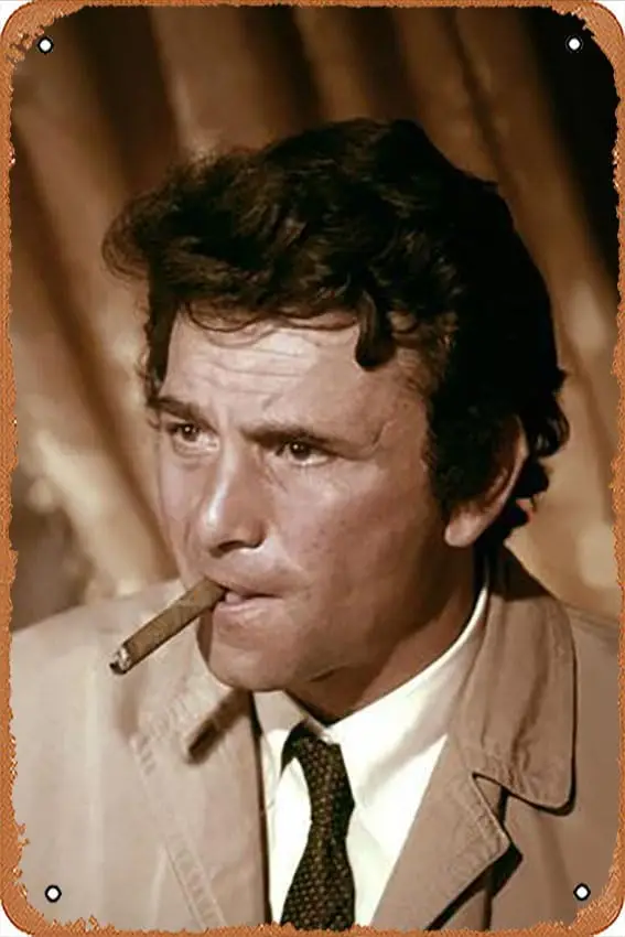 Letrero de chapa de metal - Serie televisee Columbo con Peter Falk (inspector Columbo), 1971-2003 (foto) - Póster Placa metálica Café, B