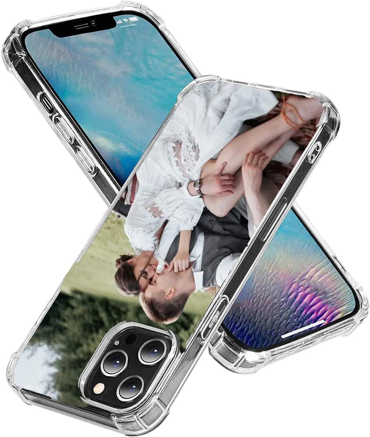 Capa de Celular Personalizada com Foto para Modelos iPhone 17-11, Design Protetor Transparente em TPU Anti-Risco e Resistente a Choques