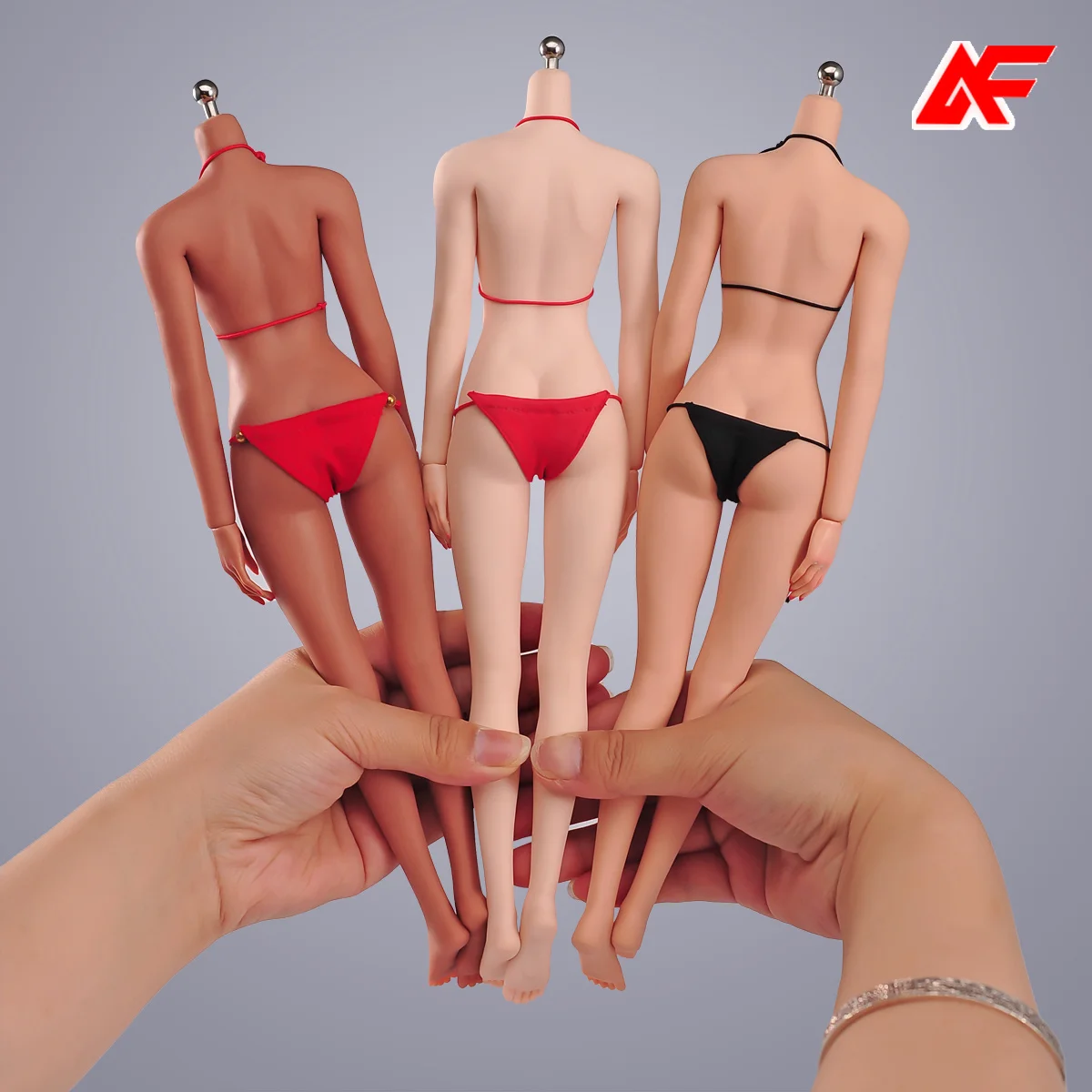 ANT T303 1/6 Scale Female Makeup Seamless Body With Undetachable Feet 12'' Large Bust Super Flexible Action Figure Doll Toys