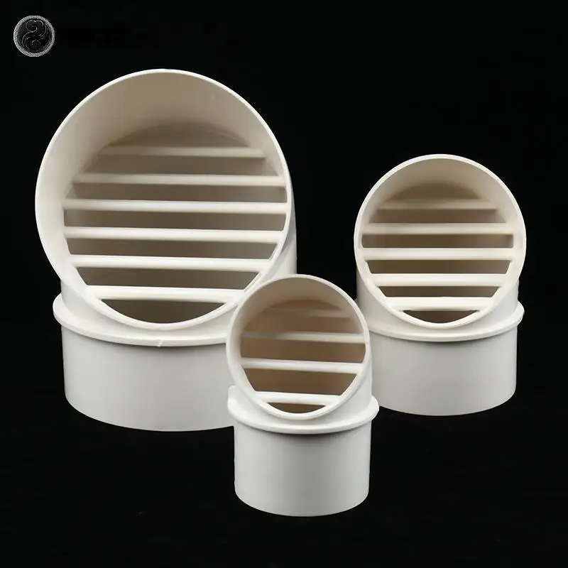 New PVC Ventilation Exhaust Grille Round Wall Ceiling Air Vent Grille Ducting Cover Outlet Heating Cooling Waterproof Vent Cap