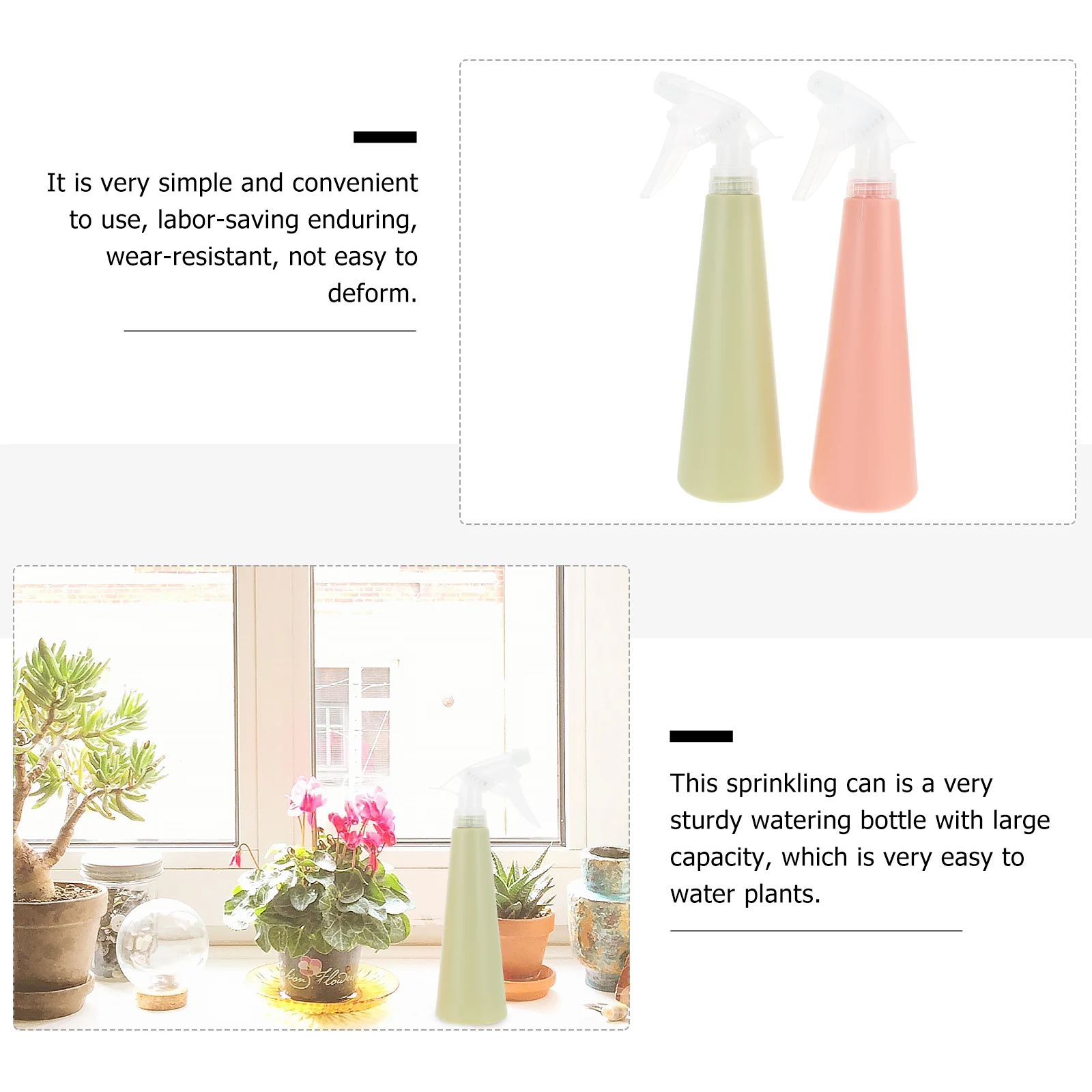 

2Pcs Watering Can PVC Press type Sprayer Large Capacity Gardening Supplies Balcony Flower Sprayer Home Outdoor Garden Tools