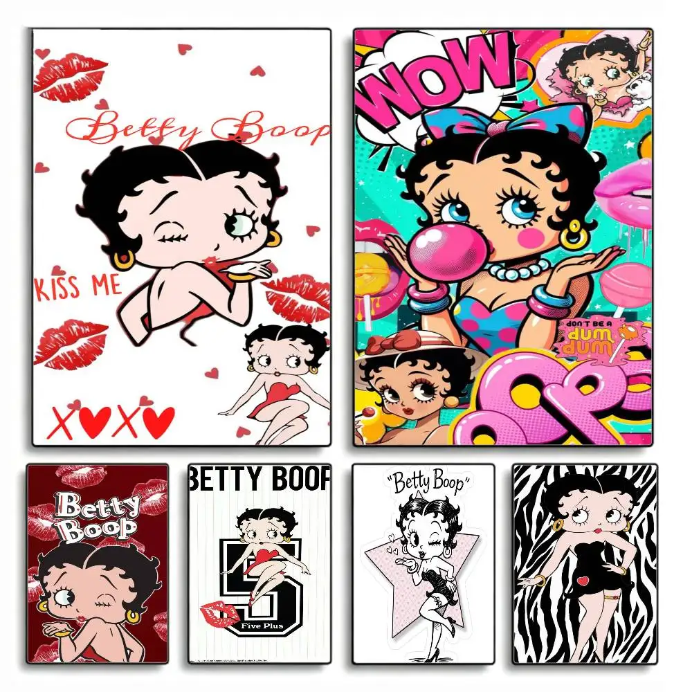 

Vintage B-Betty B-Boop Poster HD Self Adhesive Waterproof Wall Art Ideal for Home Office Dorm Gift