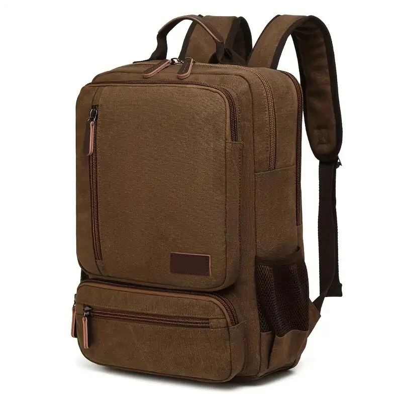 

Canvas Backpack with Large Capacity and Multiple Compartments, Student Schoolbag, Durable Laptop Backpack, Outdoor Travel Casual
