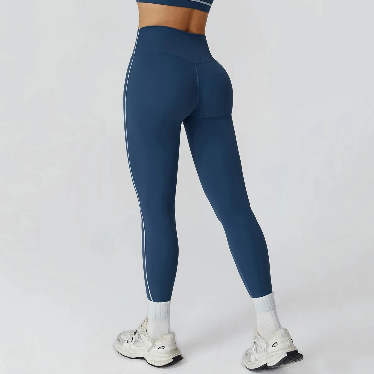 

High-waist sports tights female yoga clothes high-waist fitness pants gym sportswear breathable running fitness leggings female