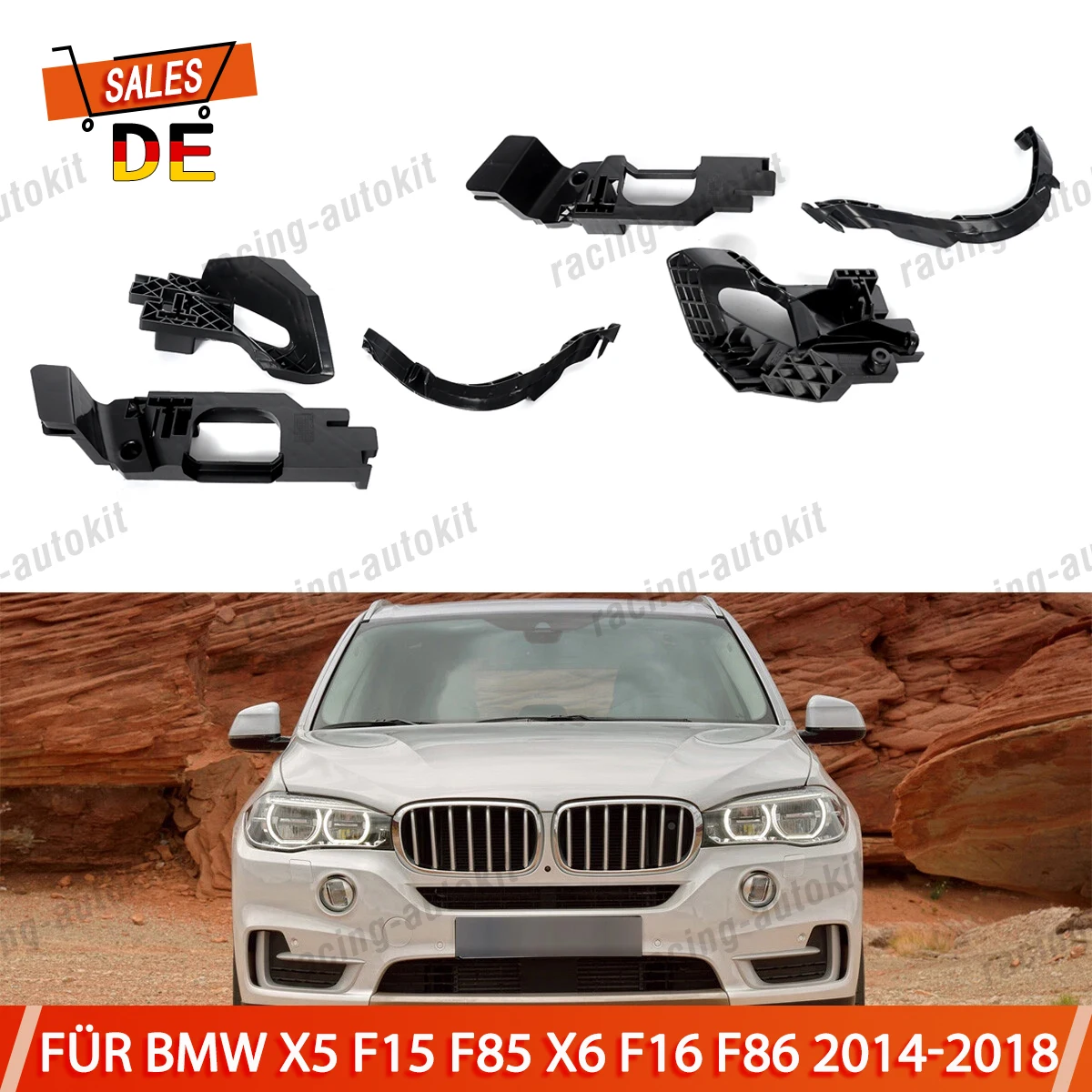 

63117395524 Headlight Mounting Kit Right Passenger For 2014-18 BMW X5 F15 X6 F16