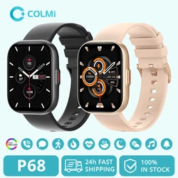 COLMI-P68 Smartwatch com tela AMOLED para homens e mulheres, sempre em exibição relógio inteligente, 100 modos esportivos, bateria de 7 dias, 2,04 polegadas