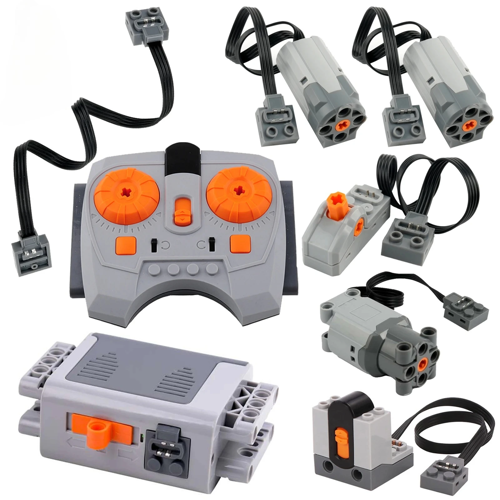 8 في 1 MOC لتقوم بها بنفسك ألعاب مكعبات بناء إلكترونية فنية مع مجموعة الطوب التعليمية الجذعية للتحكم عن بعد بالأشعة تحت الحمراء لنماذج السيارات ذاتية الصنع