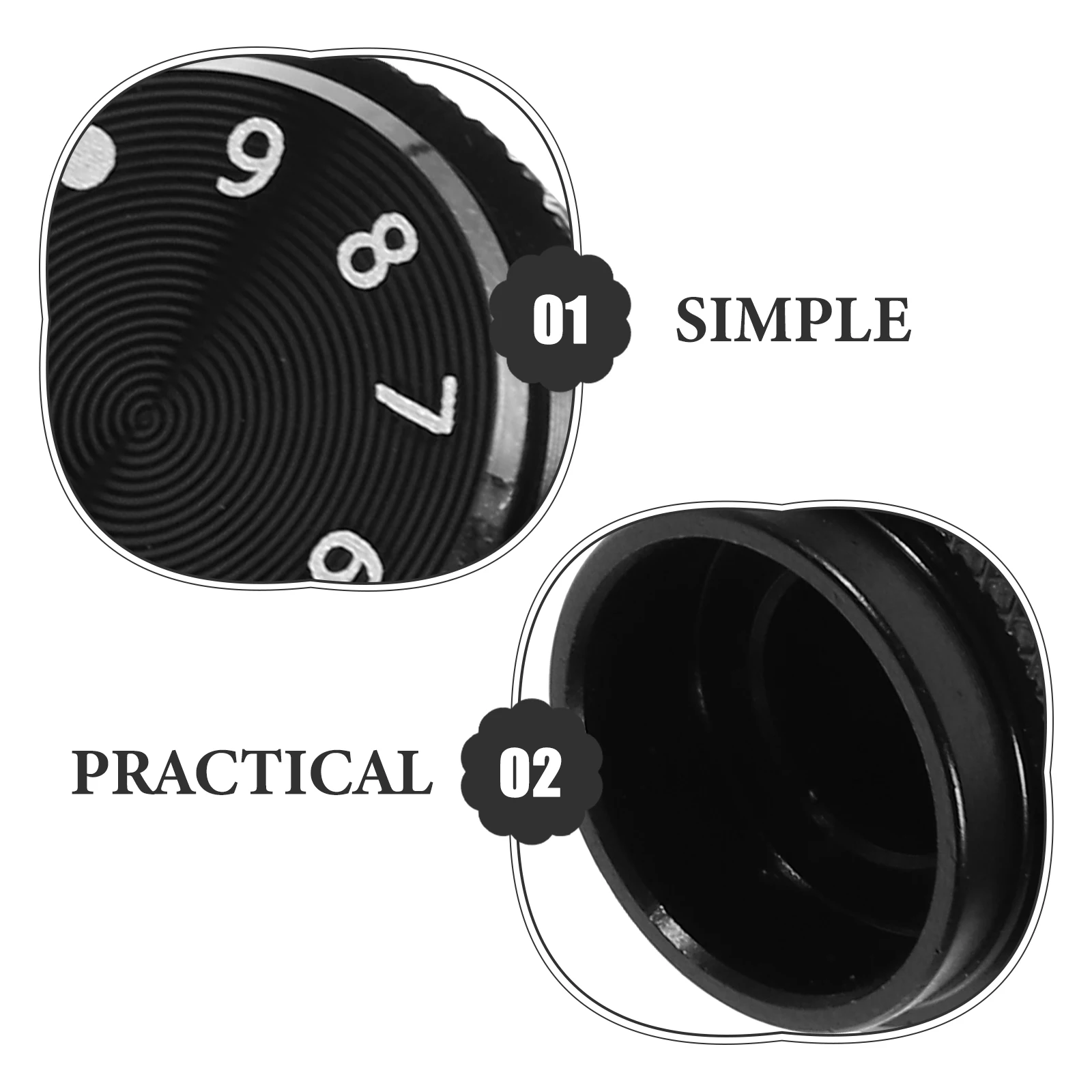 Potentiometer Knob Guitar Volume Control Knob Aluminum Alloy Electric Guitar Bass Volume Cap Anti-Slip Sweat-Resistant