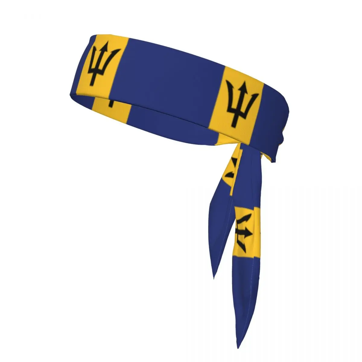 Bandanas Hairband Head Tie Barbados Flag Sports Headband for Running Tennis Karate Athletics Brief Style