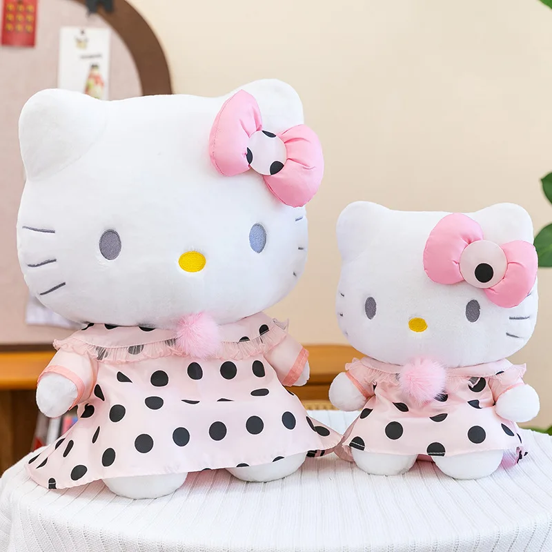 

30/45/65CM Big Size Sanrio Plushies Hello Kitty Peluche Cartoon Anime Kawaii Ornament Comfortable Soft Doll Children's Toy Gifts