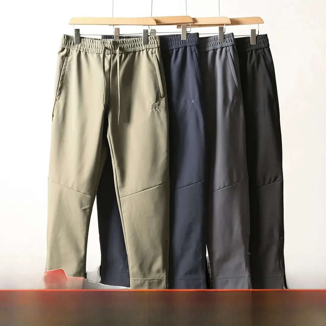 

Italian Sle Thiened Fce Men's Casual Pants Waterproof Windproof 3D Tailoring Warm Autumn Winter Straight Leg Trousers