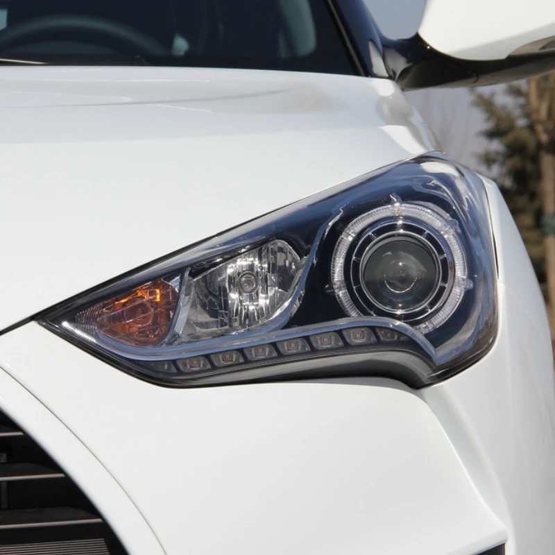 

Для Hyundai Veloster 2011 2012 2013 2014 2015 2016 2017 аксессуары автомобильные фары стекло замена оригинального абажура