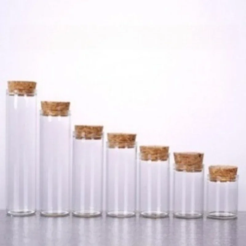 20pcs Diameter 30mm Test Tubes with Cork Stopper 5/10/20ml Glass Flask Ecological Jar Drifting Bottles DIY Wedding Handmade Gift