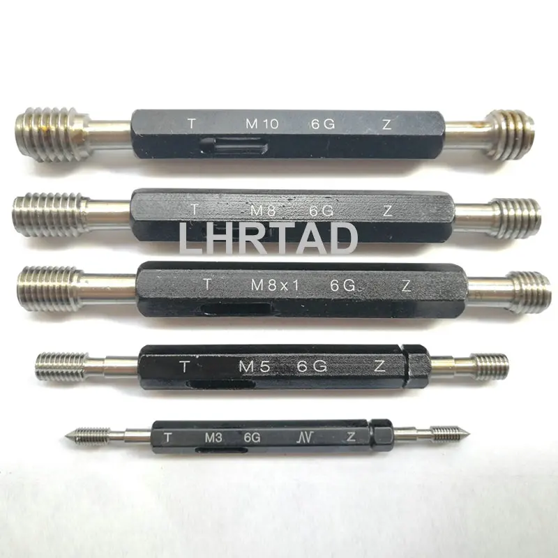 6G T Z GO NOGO Metric thread plug gauge M1 M1.2 M1.4 M1.6 M2 M2.5 M3 M4 M5 M6 Fine Thread gage M8 M10 M12 M14 M16X1 M18X1 M20X1