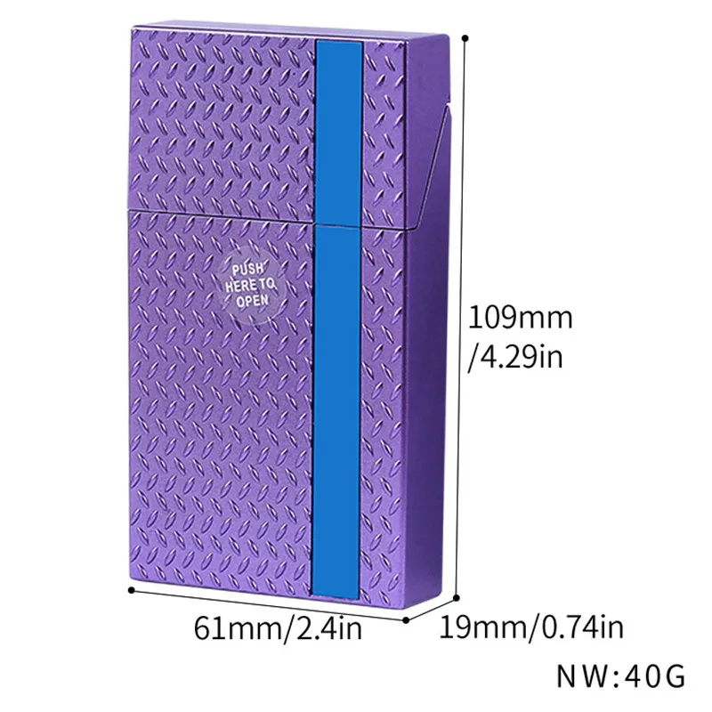 Portable Extended Cigarette Case Classic Slim Pocket Cigarettes Box Hand-rolled Cigarette Plastic Protective Case