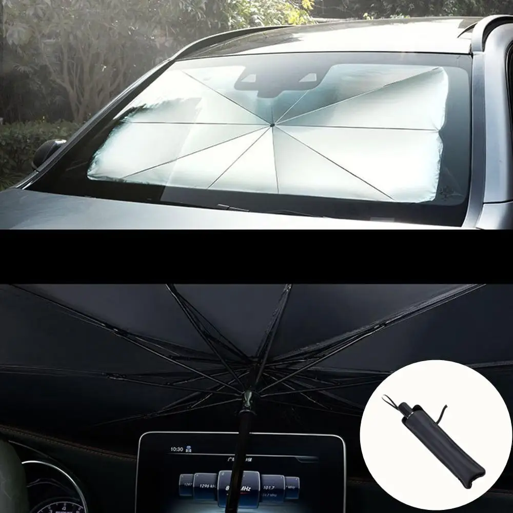 Car Sunshade Umbrella Type Sun Shade for Car Window Summer Sun Protection Heat Insulation Cloth for Car Front Shading