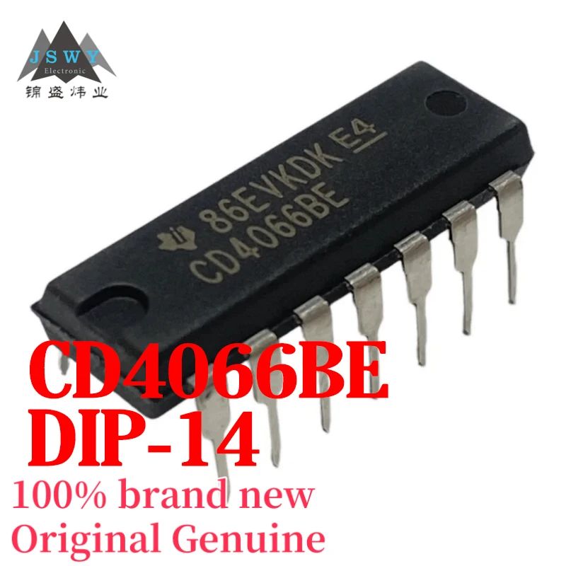 

(10/50 pieces) CD4066BE CD4066 DIP14 Four-channel analog switch chip, brand new, original, free shipping.
