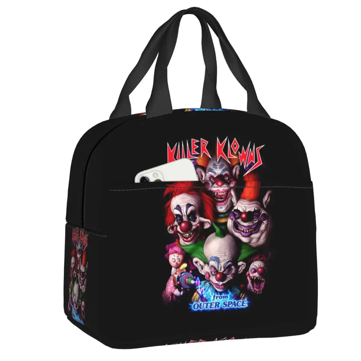 

Custom Killer Klowns From Outer Space Horrific Harlequins Insulated Lunch Bags Waterproof Cooler Thermal Lunch Box Women