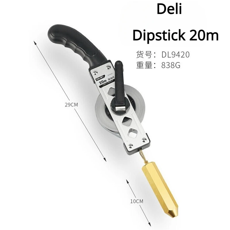 Deli Edelstahl Erdöl Tiefen mess lineal, Lineal rahmen aus Aluminium legierung, Bohrkopf-Explorations messung aus reinem Kupfer